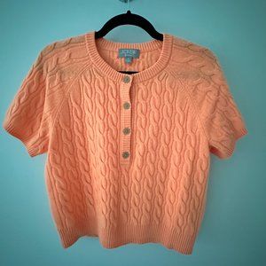 J. Crew Cashmere Cable-Knit Tee (M)